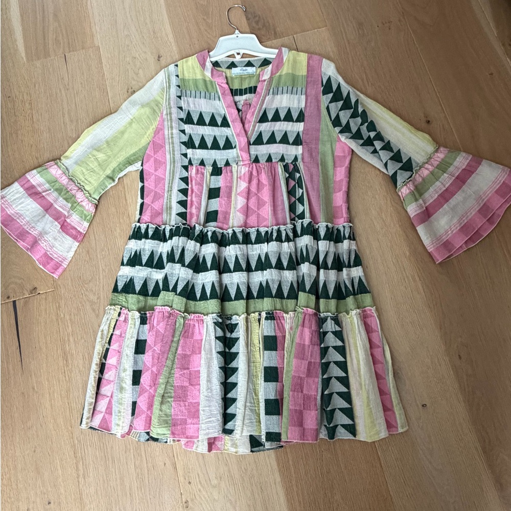 Devotion Twins Pink and Green dress